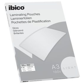   Meleglamináló fólia, 80 mikron, A3, fényes, IBICO "Light"