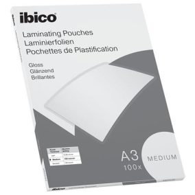   Meleglamináló fólia, 100 mikron, A3, fényes, IBICO "Medium"