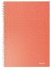 Spirálfüzet, A5, kockás, 80 lap, ESSELTE "Colour'Breeze", korall