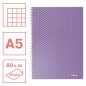Spirálfüzet, A5, kockás, 80 lap, ESSELTE "Colour'Breeze", levendula