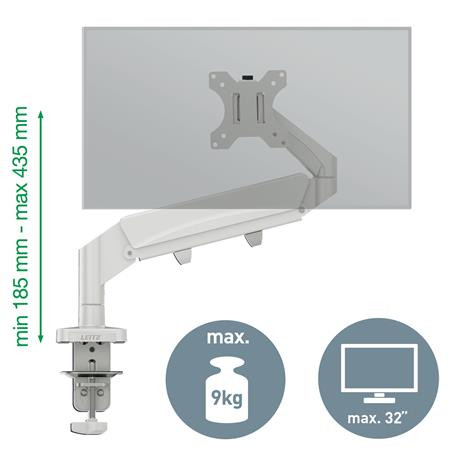 Monitortartó-kar, egy monitorhoz, LEITZ "Ergo", világosszürke