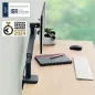   Monitortartó-kar, egy monitorhoz, LEITZ "Ergo", sötétszürke