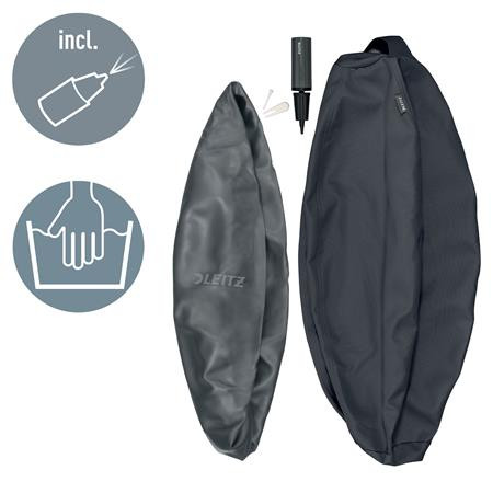 Ülőlabda, nehezékkel, 55cm, LEITZ "Ergo Active", sötétszürke