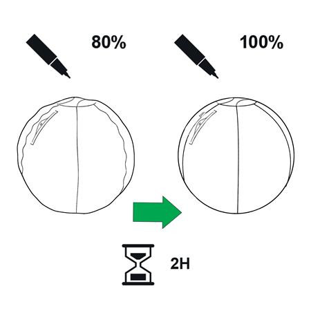 Ülőlabda, nehezékkel, 55cm, LEITZ "Ergo Active", sötétszürke