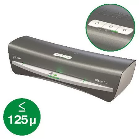 Laminálógép, A4, 80-125 mikron, LEITZ "iLam Office", ezüst