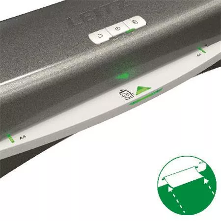 Laminálógép, A4, 80-125 mikron, LEITZ "iLam Office", ezüst