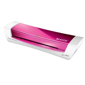 Laminálógép, A4, 80-125 mikron, LEITZ "iLam Home Office", rózsaszín   Laminálógép, A4, 80-125 mikron, LEITZ "iLam Home Office", rózsaszín