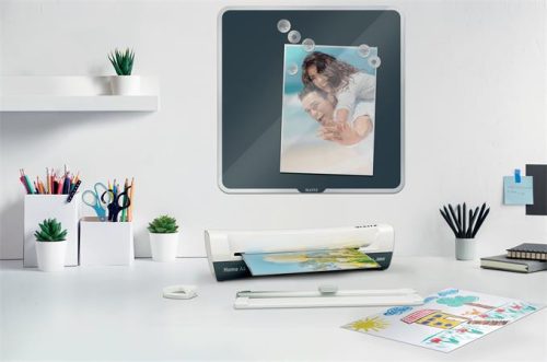 Lamináló készlet, A4, 80-125 mikron, LEITZ "iLam Home 4-in-1", fehér