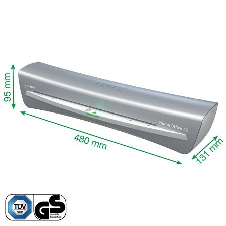 Laminálógép, A3, 75-125 mikron, LEITZ "iLam Home Office", szürke