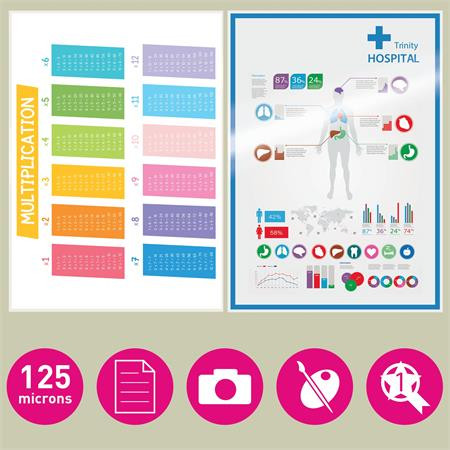Meleglamináló fólia, 125 mikron, A4, fényes, UDT technológiával, LEITZ "iLam"