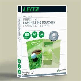 Meleglamináló fólia, 80 mikron, A5, fényes, UDT technológiával, LEITZ "iLam"   Meleglamináló fólia, 80 mikron, A5, fényes, UDT technológiával, LEITZ "iLam"