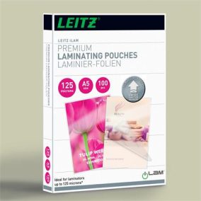Meleglamináló fólia, 125 mikron, A5, fényes, UDT technológiával, LEITZ "iLam"   Meleglamináló fólia, 125 mikron, A5, fényes, UDT technológiával, LEITZ "iLam"