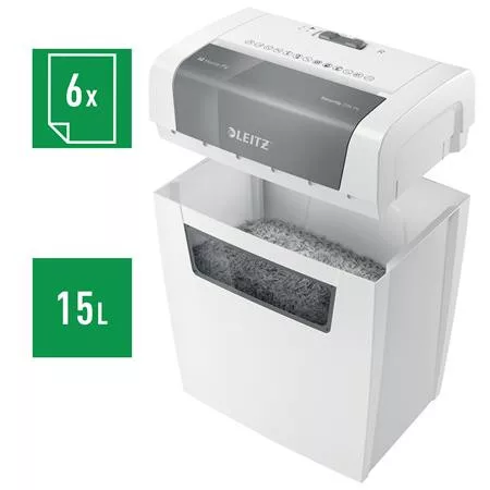 Iratmegsemmisítő, konfetti, 6 lap, LEITZ "IQ Home"