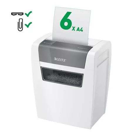 Iratmegsemmisítő, konfetti, 6 lap, LEITZ "IQ Home"