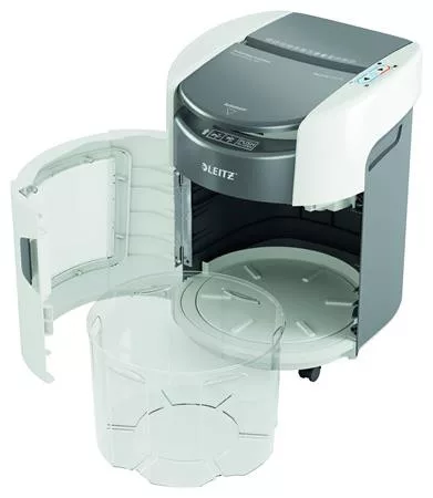 Iratmegsemmisítő, konfetti, 150 lap, LEITZ "IQ OptiMax Autofeed Home Office 150 P4"
