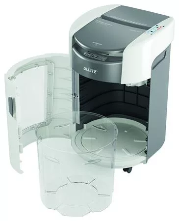 Iratmegsemmisítő, mikrokonfetti, 200 lap, LEITZ "IQ OptiMax Autofeed Small Office 200 P5"