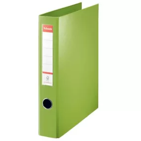   Gyűrűs könyv, 4 gyűrű, D alakú, 60 mm, A4 maxi, PP, ESSELTE "Jumbo Vivida", zöld