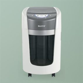   Iratmegsemmisítő, mikrokonfetti, 6 lap, LEITZ "IQ OptiMax Home Office 225 P5"