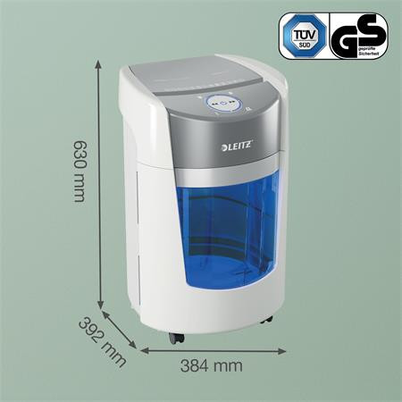 Iratmegsemmisítő, mikrokonfetti, 8 lap, LEITZ "IQ OptiMax Small Office 350 P5"