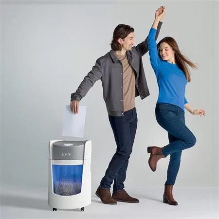 Iratmegsemmisítő, mikrokonfetti, 8 lap, LEITZ "IQ OptiMax Small Office 350 P5"