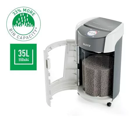 Iratmegsemmisítő, mikrokonfetti, 10 lap, LEITZ "IQ OptiMax Office 550 P5"