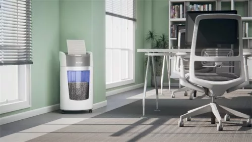 Iratmegsemmisítő, mikrokonfetti, 10 lap, LEITZ "IQ OptiMax Office 550 P5"