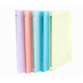   Gyűrűs könyv, 4 gyűrű, 20 mm, A4, PP, EXACOMPTA "Chromaline", vegyes pasztell színek