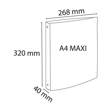 Gyűrűs könyv, 4 gyűrű, 40 mm, A4+, PP, EXACOMPTA "Pop'Nco", vegyes színek