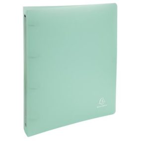   Gyűrűs könyv, 4 gyűrű, 40 mm, A4, PP, EXACOMPTA, pasztell zöld