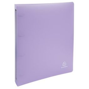   Gyűrűs könyv, 4 gyűrű, 40 mm, A4, PP, EXACOMPTA, pasztell lila