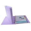 Gyűrűs könyv, 4 gyűrű, 40 mm, A4, PP, EXACOMPTA, pasztell lila