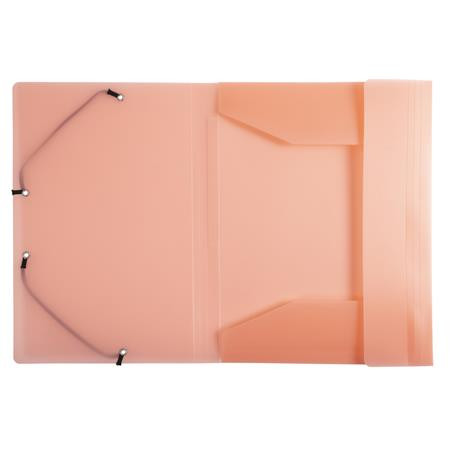 Gumis mappa, PP, A4, EXACOMPTA "Chromaline Pastel", korall