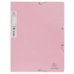   Gumis mappa, prespán, A4, 15 mm, EXACOMPTA, "AutentiK", rózsaszín