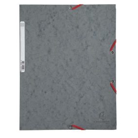 Gumis mappa, prespán, A4, EXACOMPTA, sötét szürke