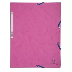 Gumis mappa, prespán, A4, EXACOMPTA, rózsaszín