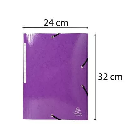 Gumis mappa, karton, A4, EXACOMPTA "Iderama", lila
