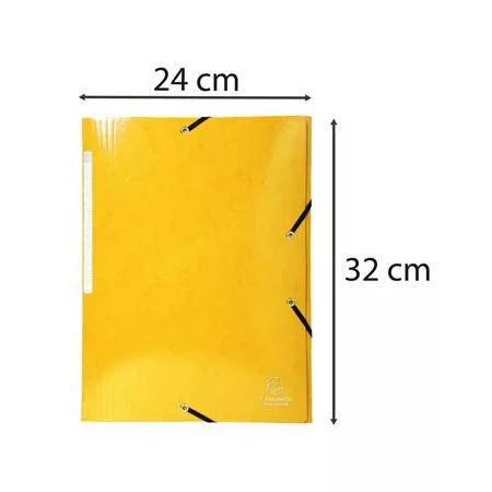 Gumis, mappa, karton, A4, EXACOMPTA "Iderama", sárga