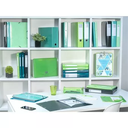 Gumis, mappa, karton, A4, EXACOMPTA "Iderama", sötét zöld