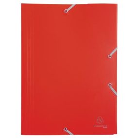 Gumis mappa, PP, A4, EXACOMPTA "Opak", piros