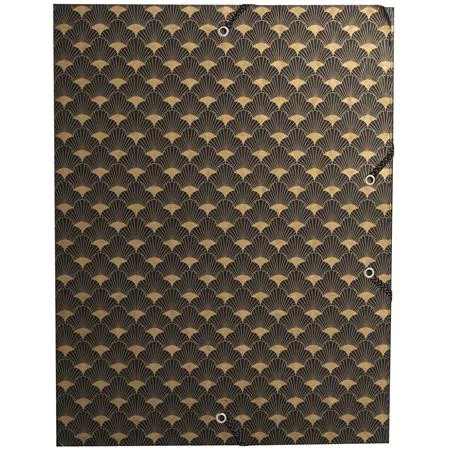 Gumis mappa, karton, A4, 40 mm, EXACOMPTA "Néo Déco", vegyes színek