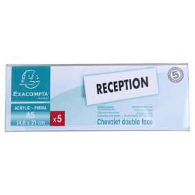 Névtábla tartó, asztali, A5, EXACOMPTA Névtábla tartó, asztali, A5, EXACOMPTA