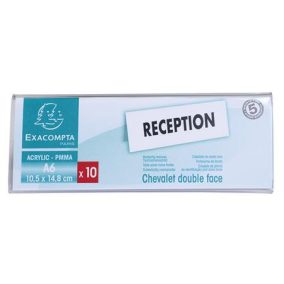 Névtábla tartó, asztali, A6, EXACOMPTA Névtábla tartó, asztali, A6, EXACOMPTA