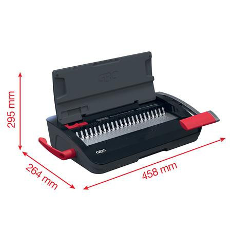 Spirálozógép, műanyag spirálkötéshez, manuális, 165 lap, GBC "CombBind CB12"