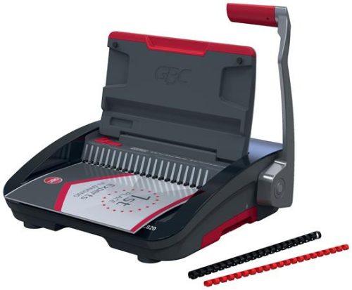 Spirálozógép, műanyag spirálkötéshez, manuális, 240 lap, GBC "CombBind CB20"
