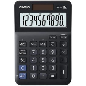 Számológép, asztali, 10 számjegy, CASIO "MS-10 F", fekete   Számológép, asztali, 10 számjegy, CASIO "MS-10 F", fekete