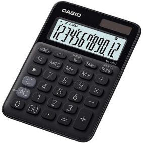 Számológép, asztali, 12 számjegy, CASIO "MS 20UC", fekete   Számológép, asztali, 12 számjegy, CASIO "MS 20UC", fekete
