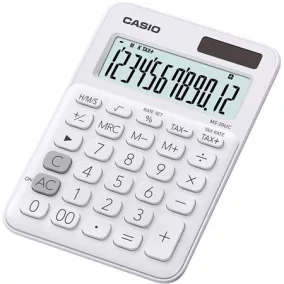   Számológép, asztali, 12 számjegy, CASIO, "MS 20 UC", fehér