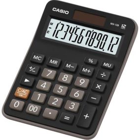 Számológép, asztali, 10 számjegy, CASIO "MX 12B", fekete   Számológép, asztali, 10 számjegy, CASIO "MX 12B", fekete
