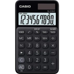 Zsebszámológép, 10 számjegy, CASIO "SL 310", fekete   Zsebszámológép, 10 számjegy, CASIO "SL 310", fekete