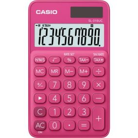 Zsebszámológép, 10 számjegy, CASIO "SL 310", rózsaszín   Zsebszámológép, 10 számjegy, CASIO "SL 310", rózsaszín